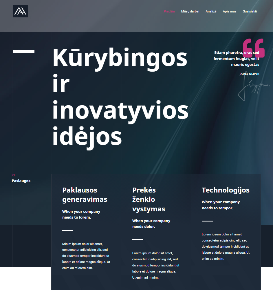 marketingo agenturos svetaine